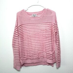 Dolls Blush Pink Textured Sweater